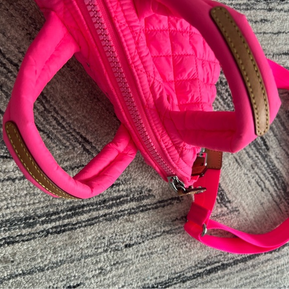 MZ Wallace Neon Pink Micro Sutton Cross Body Shoulder Bag - Picture 5 of 8